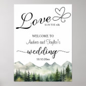 Love is in the Air Elegant Wedding Welcome Poster (Voorkant)