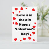 Love Is In The Air! Fijne Valentijnsdag Kaart (Staand voorkant)
