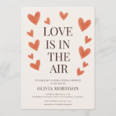 Love Is in the Air Hearts Bridal Shower Kaart (Voorkant)