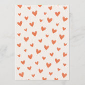 Love Is in the Air Hearts Bridal Shower Kaart (Achterkant)