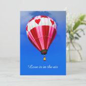 Love is in the air - Hot Air Balloon Feestdagenkaart (Staand voorkant)