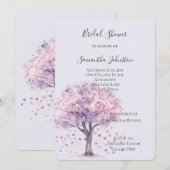 Love is in the air Lavender Hearts Bridal Shower Kaart (Voorkant / Achterkant)