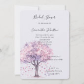 Love is in the air Lavender Hearts Bridal Shower Kaart (Voorkant)