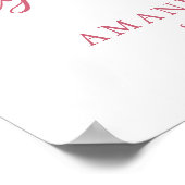 Love Is In The Air Mauve Bow Engagement Welcome Poster (Hoek)