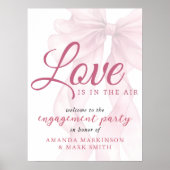 Love Is In The Air Mauve Bow Engagement Welcome Poster (Voorkant)