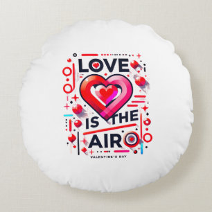 "Love Is In The Air Moderne Valentijnsdag Rond Kussen