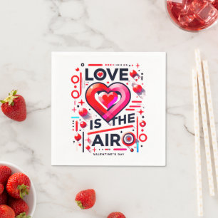 "Love Is In The Air Moderne Valentijnsdag Servet