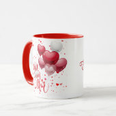 Love Is In The Air Personalized Mug Mok (Voorkant links)