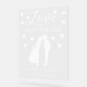 Love is in the Air Personalized Wedding Acryl Bord (Hoek)