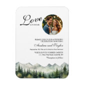 Love is in the air Photo Wedding Invitation Magneet (Verticaal)