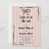 Love Is in the Air Retro Pink Quirky Bridal Shower Kaart (Voorkant)