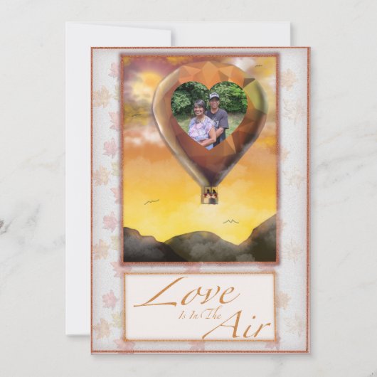 Love Is In The Air Wedding Invitation Kaart (Voorkant)