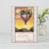 Love Is In The Air Wedding Invitation Kaart (Staand voorkant)