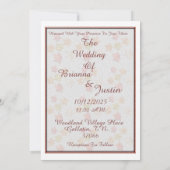 Love Is In The Air Wedding Invitation Kaart (Achterkant)