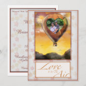 Love Is In The Air Wedding Invitation Kaart (Voorkant / Achterkant)