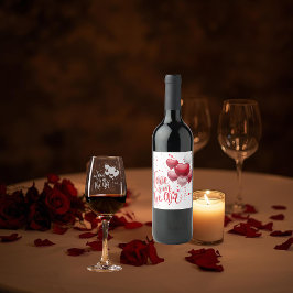 Love Is In The Air Wine Label Set Wijn Etiket