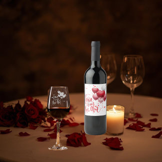 Love Is In The Air Wine Label Set Wijn Etiket
