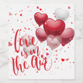Love Is In The Air Wine Label Set Wijn Etiket (Enkel label)