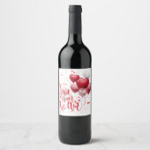 Love Is In The Air Wine Label Set Wijn Etiket (Voorkant)