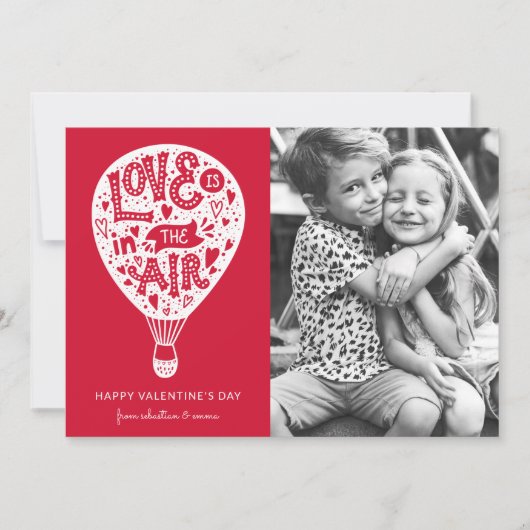 Love Is In The Air | wit | Foto Valentijn Feestdagenkaart (Voorkant)