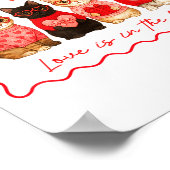 Love Is In The Fur Cat Lovers Valentines Cute Cats Poster (Hoek)