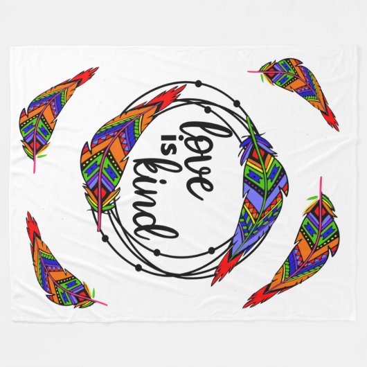 Love is Kind Fleece Blanket (Voorkant (Horizontaal))
