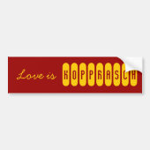 Love is Kopprasch Bumpersticker (Voorkant)
