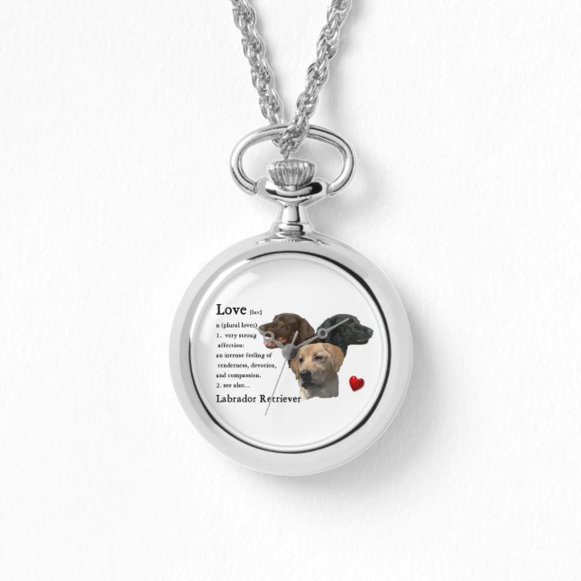 Love is Labrador Retriever Gifts Horloge (Voorkant)