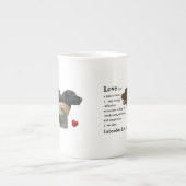 Love is Labrador Retriever Gifts Porselein Kop (Voorkant)