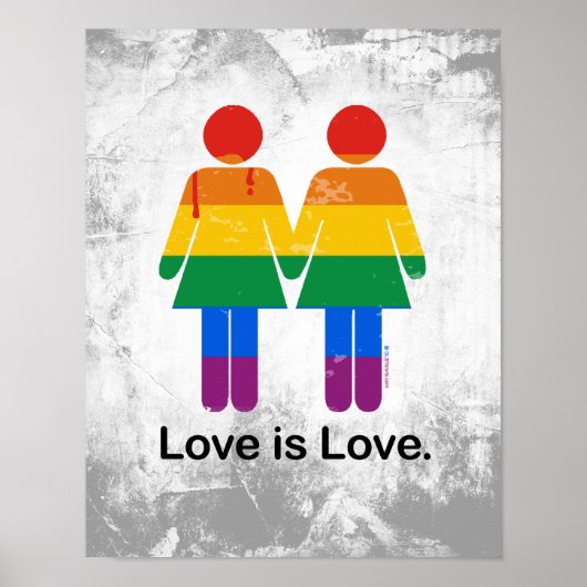 LOVE IS LAGE LESBIAANSE KOPEL POSTER (Voorkant)