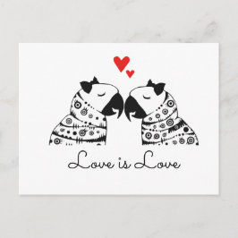 Love is Lesbian Parrots Briefkaart
