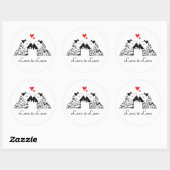 Love is Lesbian Parrots Ronde Sticker (Vel)