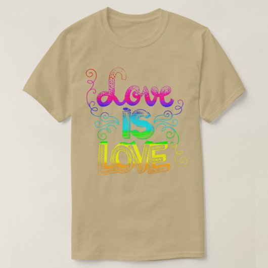 Love is LGB LGBQ Gay CSD 2 T-shirt (Design voorkant)