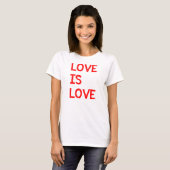 Love is LGBTQ Pride T-shirt (Voorkant volledig)