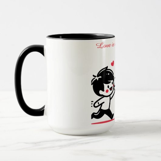 Love is like a paper plane mok (Links)