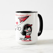 Love is like a paper plane mok (Voorkant rechts)