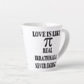 Love is Like Pi Real Irrational and Never Ending Latte Mok (Rechterhoek)