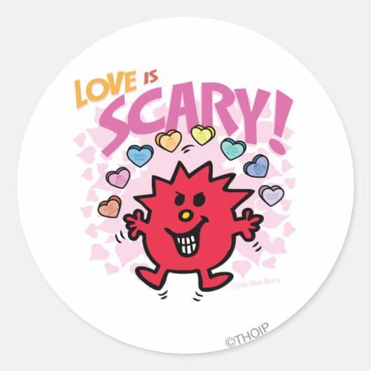 Love is Little Miss Scary Ronde Sticker (Voorkant)