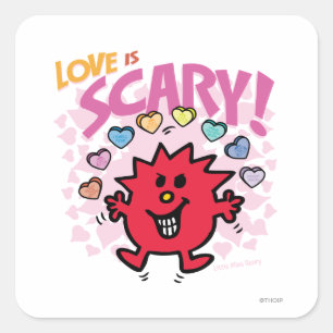 Love is Little Miss Scary Vierkante Sticker