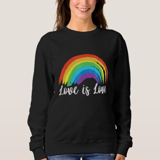 Love is lobt Gay Pride Gay Bisexual Csd Rainb Trui (Voorkant)
