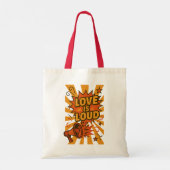 Love Is Loud Bold Comic-Style Statement Tote Bag (Achterkant)