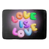 Love Is Love 3D Regenboog Pride Badmat (Voorkant)