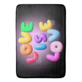 Love Is Love 3D Regenboog Pride Badmat (Voorkant Verticaal)