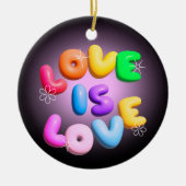 Love Is Love 3D Regenboog Pride Ornament (Voorkant)
