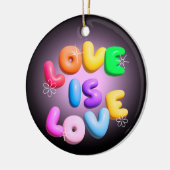 Love Is Love 3D Regenboog Pride Ornament (Links)