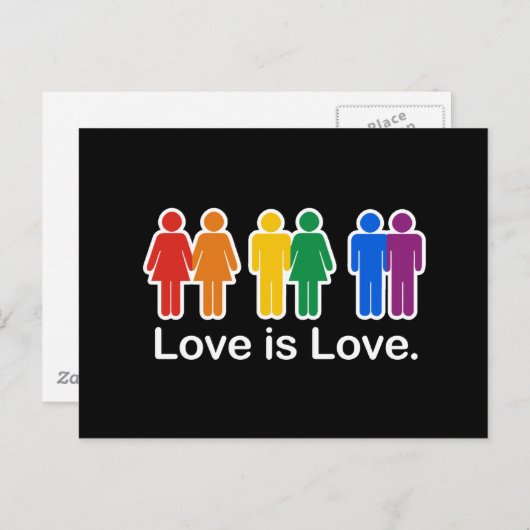 LOVE IS LOVE BASIC BRIEFKAART (Voorkant / Achterkant)