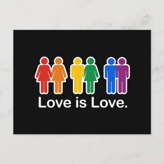 LOVE IS LOVE BASIC BRIEFKAART (Voorkant)
