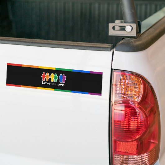 LOVE IS LOVE BASIC BUMPERSTICKER (Op Truck)