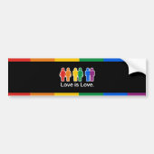 LOVE IS LOVE BASIC BUMPERSTICKER (Voorkant)