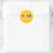 LOVE IS LOVE BASIC RONDE STICKER (Tas)